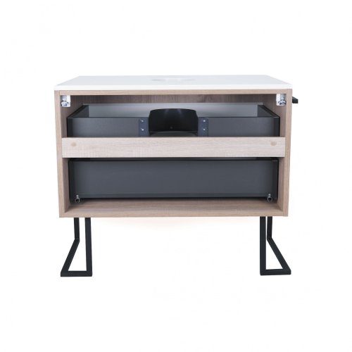 Тумба підлогова Qtap Taurus White/Whitish oak зі стільницею QT2480TNT803WWO