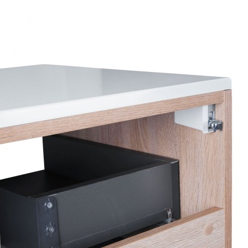 Тумба підлогова Qtap Taurus White/Whitish oak зі стільницею QT2480TNT803WWO