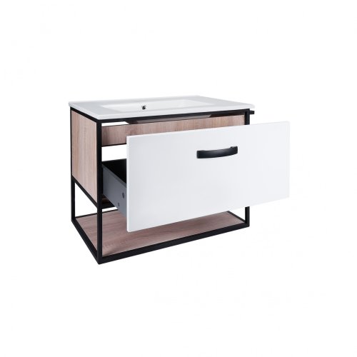 Тумба з умивальником Qtap Taurus White/Whitish oak QT2472TPT603WWO