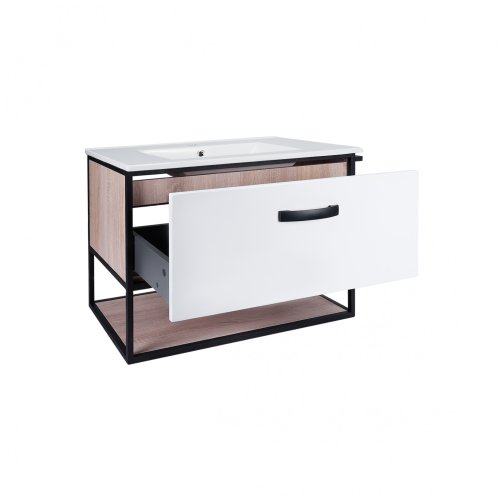 Тумба з умивальником Qtap Taurus White/Whitish oak QT2472TPT703WWO