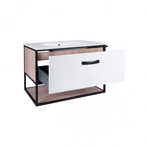 Тумба з умивальником Qtap Taurus White/Whitish oak QT2472TPT803WWO