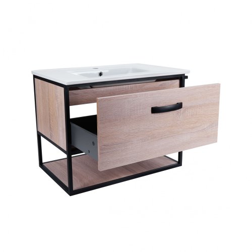 Тумба с умывальником Qtap Taurus Whitish oak QT2472TPT803WO