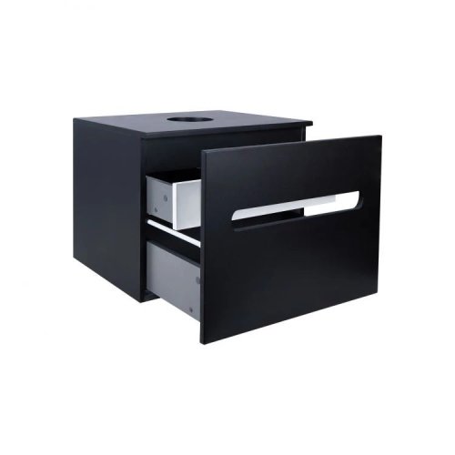 Тумба подвесная Qtap Virgo Black/White со столешницей QT1879TPА602BW