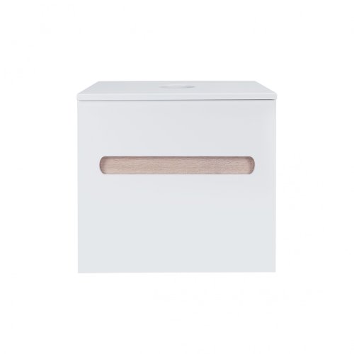 Тумба підвісна Qtap Virgo White/Whitish oak зі стільницею QT1879TPА601WWO