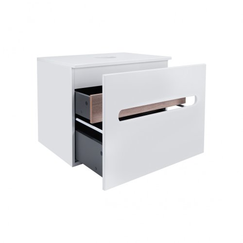 Тумба підвісна Qtap Virgo White/Whitish oak зі стільницею QT1879TPА601WWO