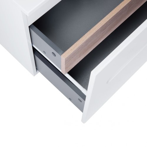 Тумба підвісна Qtap Virgo White/Whitish oak зі стільницею QT1879TPА701WWO