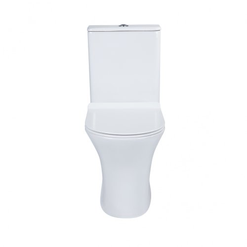 Унитаз-компакт Qtap Presto безободковый с сиденьем Soft-close QT24221217AW