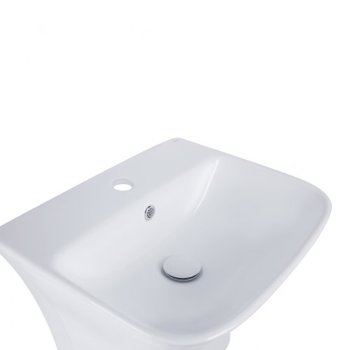 Умивальник Qtap Crow White з донним клапаном QT0511G815W