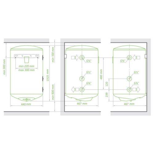 Комбинированный водонагреватель Tesy Bilight 150 л, мокрый ТЭН 2,0 кВт (GCVSL1504420B11TSRP) 305151