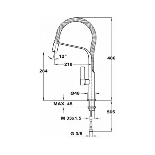Змішувач для кухні Teka FO 997 чорний