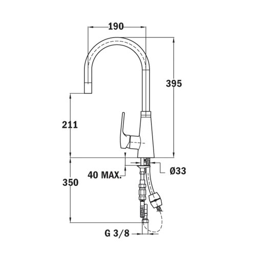Змішувач для кухні Teka VTK 938 (Vita HP) хром