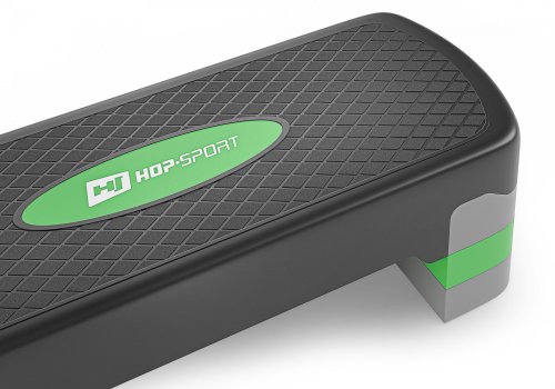 Степ платформа к аэробике 3-уровневая Hop-Sport HS-PP020AS черно-зеленая
