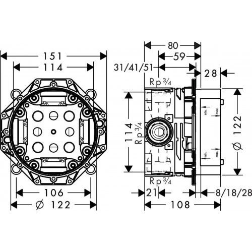 Душевая система Hansgrohe Thermostat-Croma E 23714000
