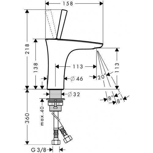 Смеситель для умывальника Hansgrohe PuraVida 15070000