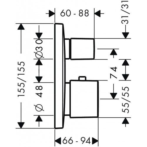 Змішувач прихованого монтажу Hansgrohe PuraVida 15775400