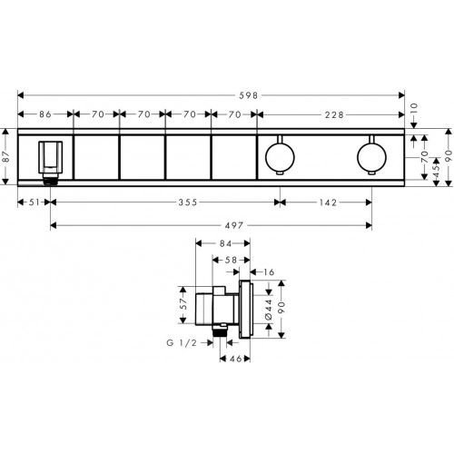 Смеситель скрытого монтажа Hansgrohe RainSelect 15357600
