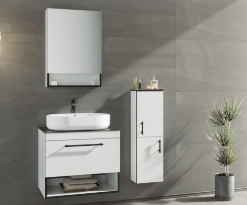 Тумба с умывальником Imprese Black Edge f32117W