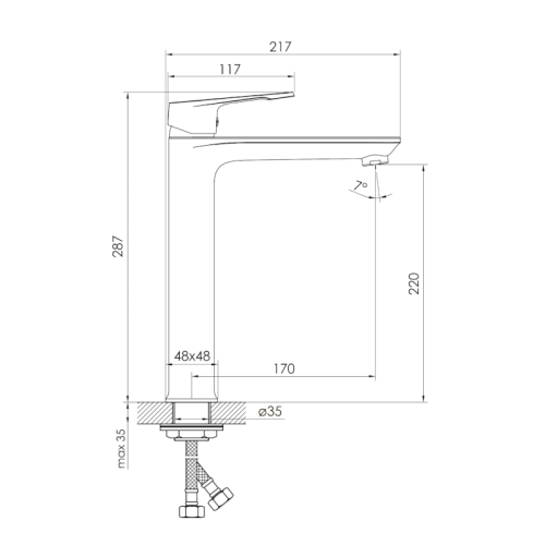 Смеситель для умывальника Imprese Vite f03507401AC