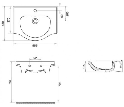 Тумба с умывальником RJ Butterfly RJ74550