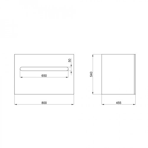 Тумба подвесная Qtap Virgo White/Whitish oak QT1874TPА801W
