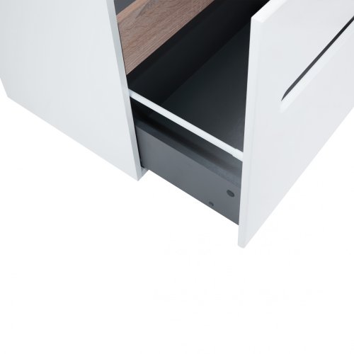 Тумба подвесная Qtap Virgo White/Whitish oak QT1874TPА801W