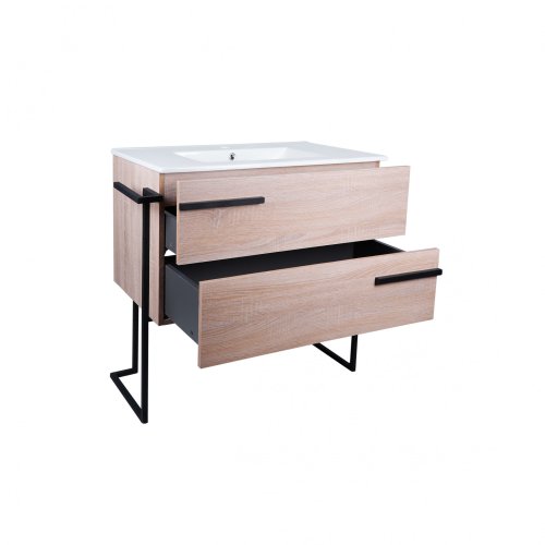 Тумба с умывальником Qtap Taurus Whitish oak QT2471TNT803WO