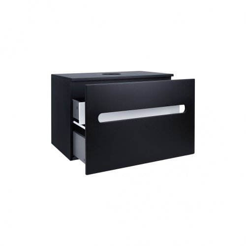 Тумба підвісна Qtap Virgo Black/White зі стільницею QT1879TPА702BW