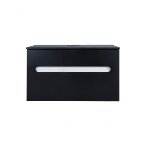 Тумба підвісна Qtap Virgo Black/White зі стільницею QT1879TPА702BW