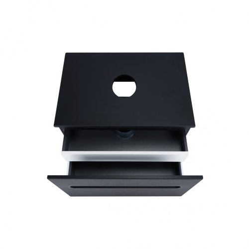 Тумба підвісна Qtap Virgo Black/White зі стільницею QT1879TPА702BW