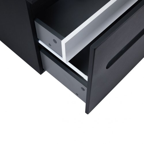 Тумба підвісна Qtap Virgo Black/White зі стільницею QT1879TPА702BW