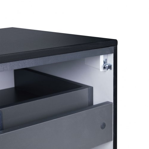 Тумба підвісна Qtap Virgo Black/White зі стільницею QT1879TPА702BW