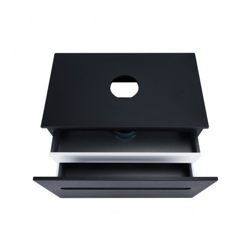 Тумба підвісна Qtap Virgo Black/White зі стільницею QT1879TPА802BW