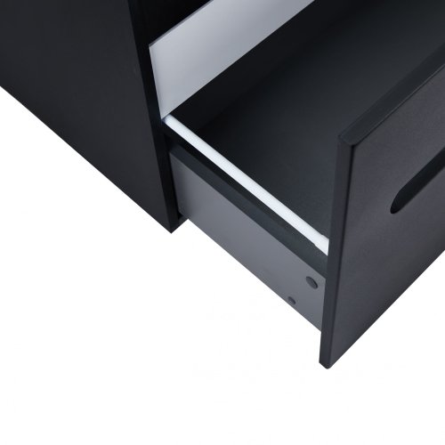 Тумба підвісна Qtap Virgo Black/White зі стільницею QT1879TPА802BW