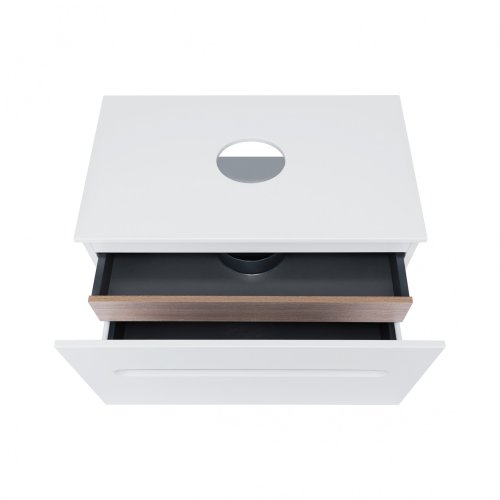 Тумба подвесная Qtap Virgo White/Whitish oak со столешницей QT1879TPА801WWO