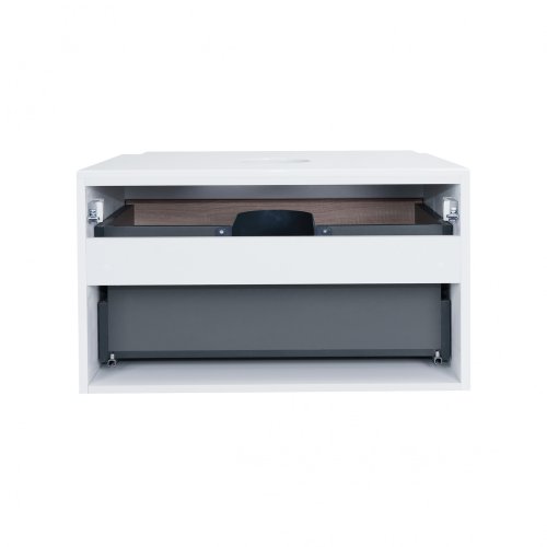 Тумба подвесная Qtap Virgo White/Whitish oak со столешницей QT1879TPА801WWO