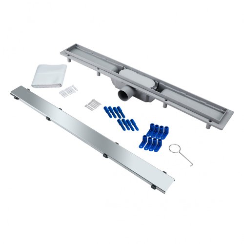 Трап Qtap Dry Tile304-700 линейный с сухим затвором под плитку 700 мм.