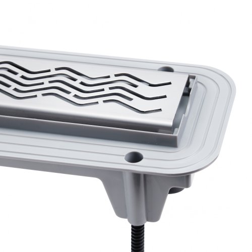 Трап Qtap Taurus CRM50800304 линейный с комбинированным затвором и решеткой из нержавеющей стали