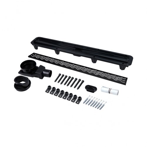 Трап Qtap Taurus BLA50800304 линейный с комбинированным затвором и решеткой из нержавеющей стали