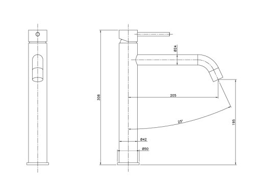 Смеситель для умывальника Asignatura Delicate черный 15521602