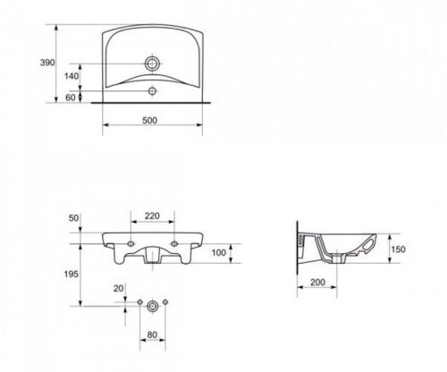 Умивальник Cersanit Carina K31-004
