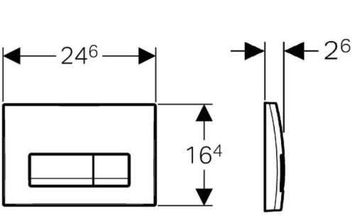 Панель змиву Geberit Delta 51 115.105.DW.1