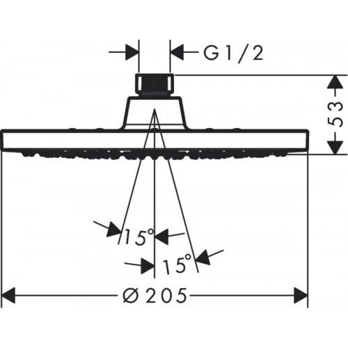 Верхній душ Hansgrohe Vernis Blend 200 1jet 26271670