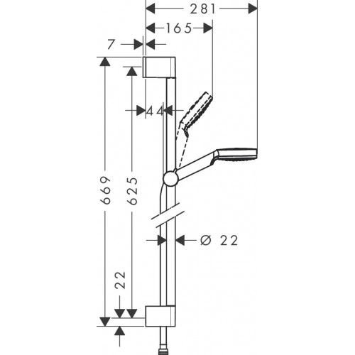 Душевой набор Hansgrohe Crometta 1jet 26533400