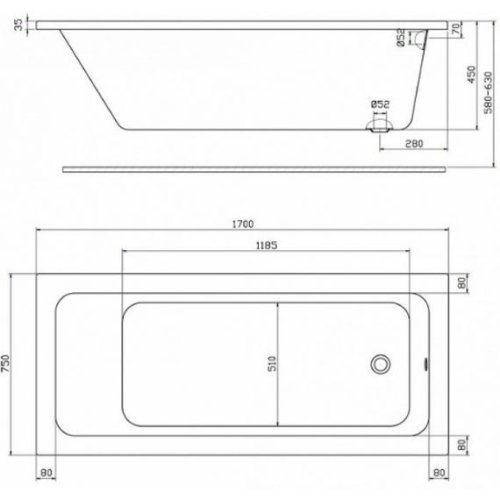 Ванна KOLO Modo 170х75 XWP1170101