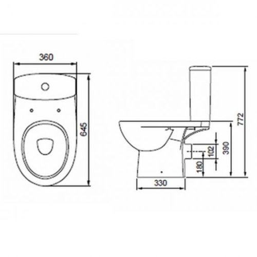Унітаз-компакт KOLO Status 2396250UA