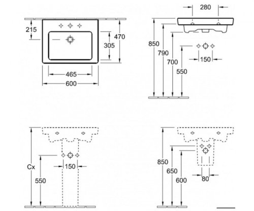 Умывальник Villeroy&Boch Subway 2.0 71136001