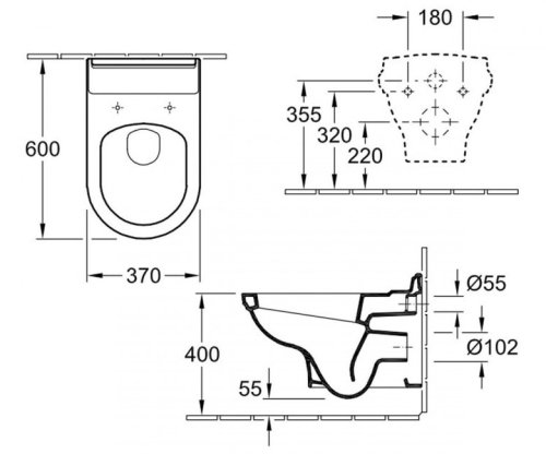 Унитаз подвесной Villeroy&Boch Hommage 6661B0R1