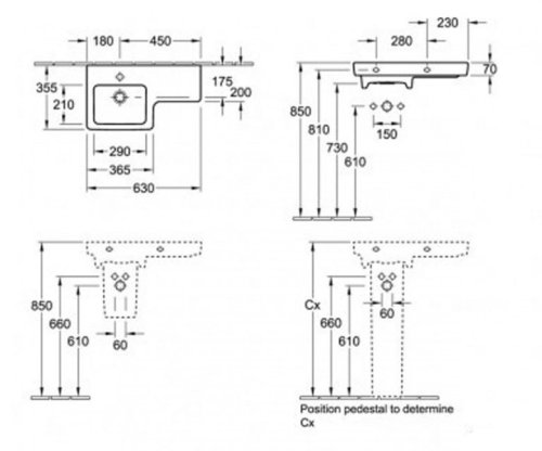 Умывальник Villeroy&Boch Subway 2.0 41156L01