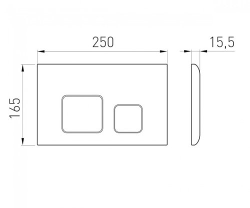 Панель смыва VOLLE Cuadra Evo 222113