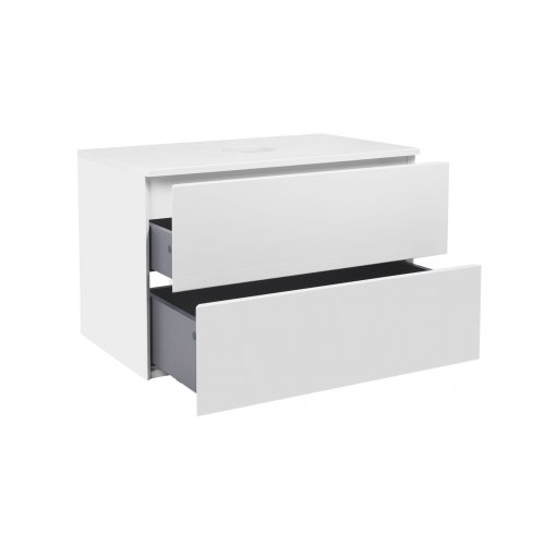 Тумба підвісна Qtap Tern White зі стільницею QT1779TPL701W